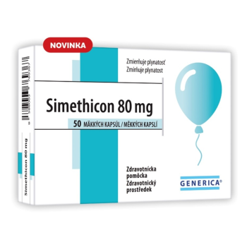 Simethicon 80mg 50 měkkých želatinových kapslí