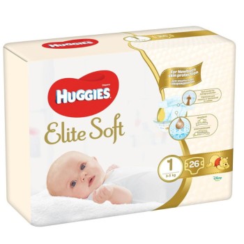 HUGGIES Elite Soft 1 2-5kg 26ks