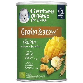 Gerber Křupky s Mangem a Banánem BIO 35g