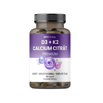 MOVit D3+K2 Calcium citrát Premium cps.90
