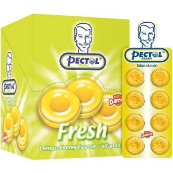 Pectol citronový drops s vit.C box 24 blistrů