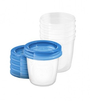 AVENT VIA Pohárky s víčkem 180ml 5ks Nové