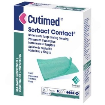 Cutimed Sorbact Contact ant.k.7x9cm roz.17x28cm5ks