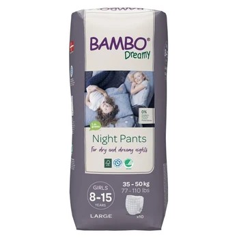 Bambo Dreamy Night Pants 8-15let Girl 35-50kg 10ks