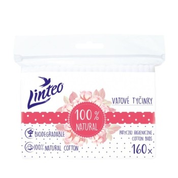 Linteo Vatové tyčinky natural 160ks