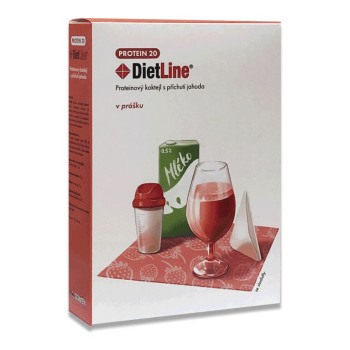 DietLine Protein 20 Koktejl Jahoda 3 sáčky