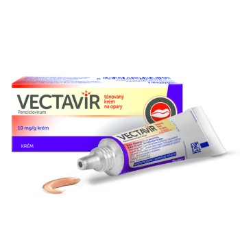 Vectavir tónovaný krém na opary 10mg/g crm.1x2g