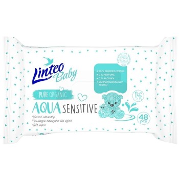 Linteo Baby Vlhčené ubrousky Aqua Sensitive 48ks