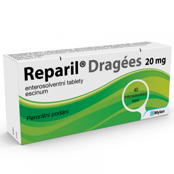 Reparil-Dragées 20mg 40 enterosolventních tablet