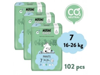 Muumi Baby Pants 7 XL 16-26kg eko plenky 3x34ks