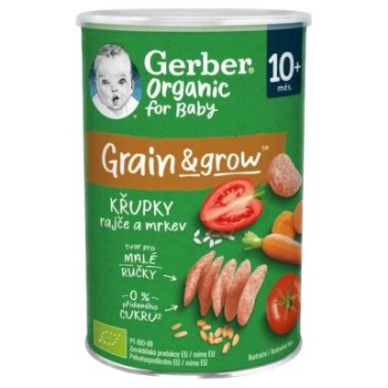Gerber Křupky rajče a mrkev BIO 35g 10M+