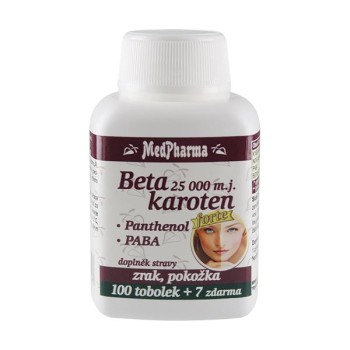 MedPharma Beta karoten 25 000 m.j. + Panthenol + PABA 107tob