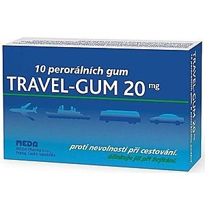 Travel-Gum 20mg por. gum. 10