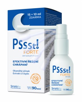 Pssst! FORTE ústní sprej při chrápání 15+10 ml