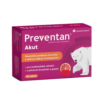 Preventan Akut s příchutí brusinek a grepu 30tbl