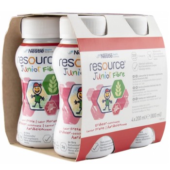 Resource Junior Fibre Jahoda perorální roztok 4x200ml