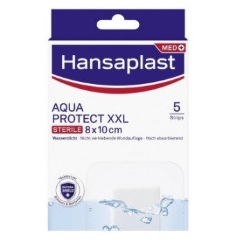 Hansaplast Aquaprotect XXL elas.náplast 8x10cm 5ks