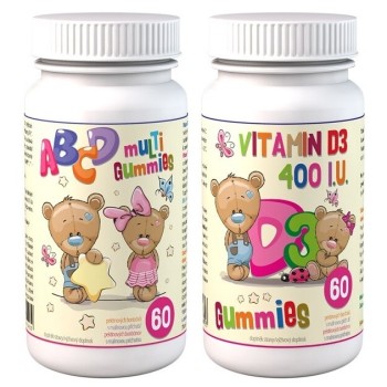 ABCD Multi Gummies+D3 Gummies 2x60 pektin.bonbon.