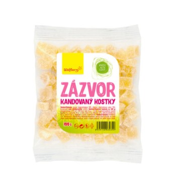 Zázvor kandovaný kostky 100g Wolfberry