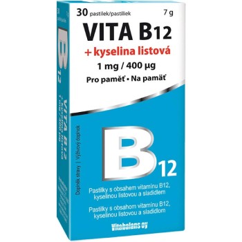 Vita B12 + Kyselina listová 1mg/400mcg 30tbl