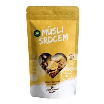 Müsli srdcem trio čoko & banán 250g Topnatur