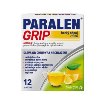 Paralen Grip hork.náp.citr.650/10mg por.gra.sus.12