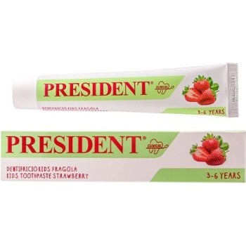 PRESIDENT zubní pasta gel děti 3-6let jahoda 50ml