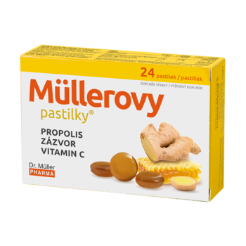 Müllerovy pastilky s propolisem a zázvorem 24ks