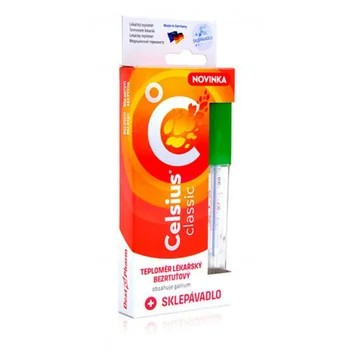 Celsius Classic teploměr lékařský bezrtuťový + sklepávadlo