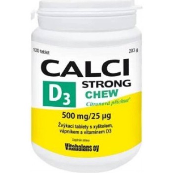 Calci Strong Chew + Vitamin D3 tbl.120 Vitabalans