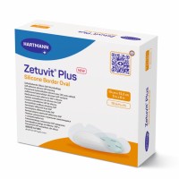 Zetuvit Plus Silicone Border Oval 13x15.5cm 10ks Zetuvit Plus Silicone Border Oval 13x15.5cm 10ks