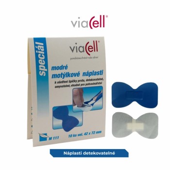 VIACELL M111 Náplast modrá motýlková 10ks