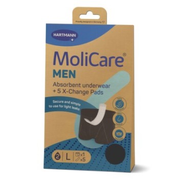 MoliCare MEN absorpční prádlo L 1ks + vložky 5ks