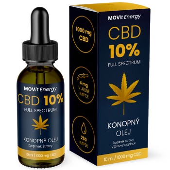 MOVit CBD 10% Full Spectrum konopný olej 10ml