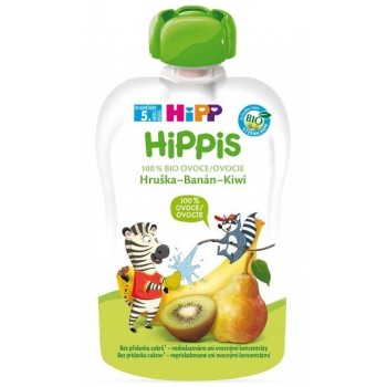 HiPP Hippis kapsička Hruška-Banán-Kiwi Bio 100g