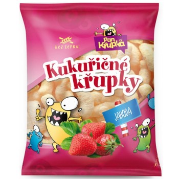 Kukuřičné křupky jahodové 90g