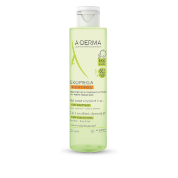 A-Derma Exomega Control Zvláčňující mycí gel 2v1 200ml