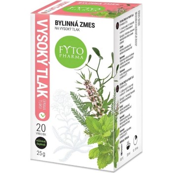 Fytopharma Bylinný čaj na vysoký tlak 20 x 1,25g