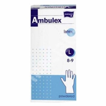 Ambulex rukavice latexové jemně pudrované L 100ks