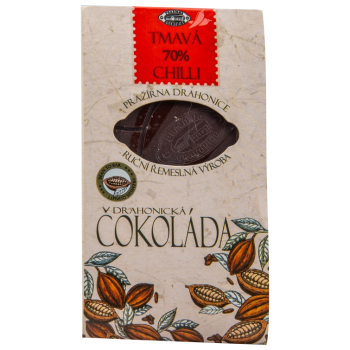Pražírna Drahonice Tmavá čokoláda 70% CHILLI 50 g