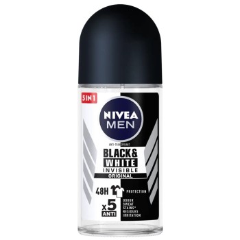 Nivea Men Antiperspirant Black & White Invisible roll-on 50ml