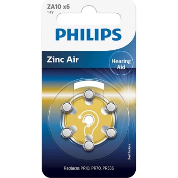 Baterie do naslouchadel PHILIPS ZA10B6A/00 6ks