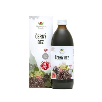 Černý bez 100% šťáva 500ml EkoMedica