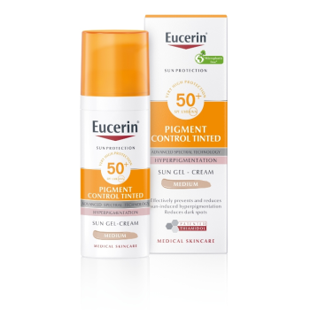 Eucerin Sun Pigment Control Emulze na obličej s depigmentačním účinkem středně tmavá SPF50+ 50ml