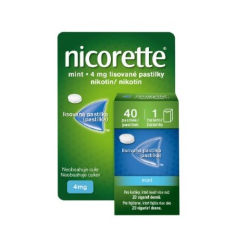 Nicorette Mint 4mg, 40 lisovaných pastilek