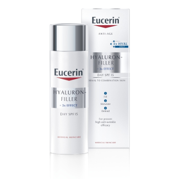 Eucerin Hyaluron-Filler + 3x Effect Denní krém SPF15 pro normální a smíšenou pleť 50ml