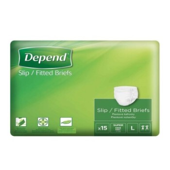 Depend Slip Super inkont.kalhotky vel.L 15ks