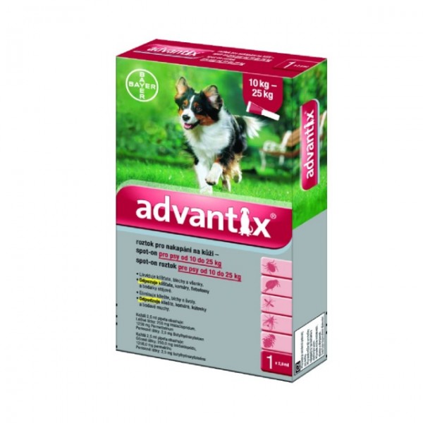 Advantix pro psy od 10-25kg spot-on a.u.v.1x2.5ml