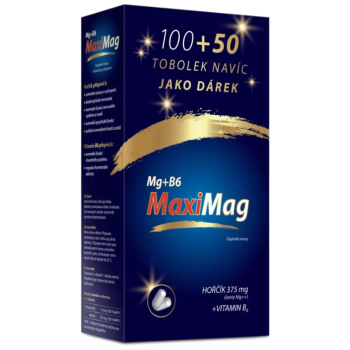 MaxiMag Hořčík 375mg+B6 tob.100+50 DÁRKOVÉ BALENÍ