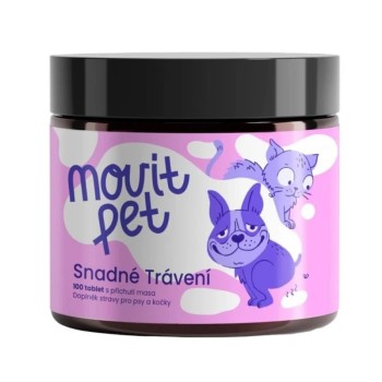 MOVit PET Snadné Trávení s příchutí masa 100 tablet